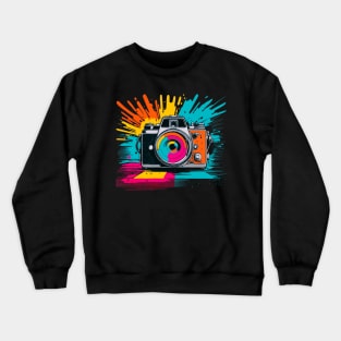 Vintage look of modern camera Crewneck Sweatshirt